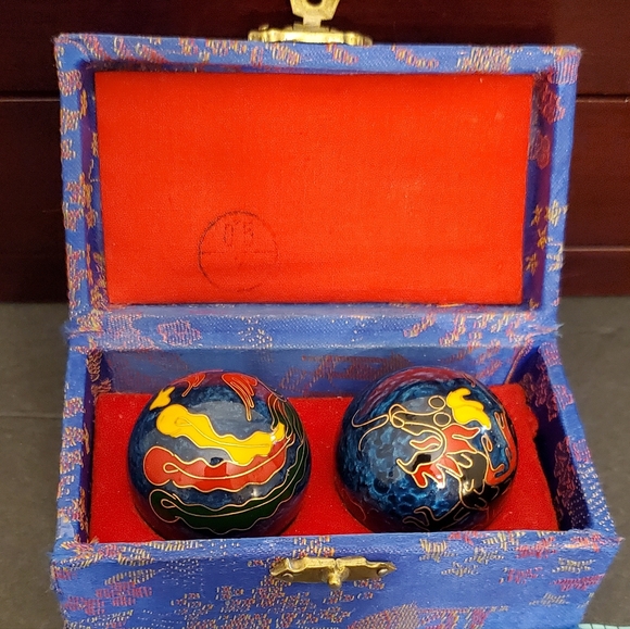 Ancient City Health Ball Factory Baoding China Meditation Chiming Balls Dragon - Picture 5 of 9